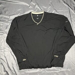 Nike Golf Men's Black L Pockets Golf Pullover Jacket Large Windbreaker